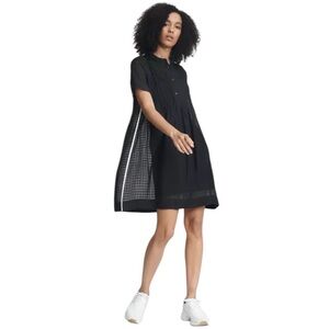 Rag & Bone Marcela Short Sleeve Popover Pintucked Mini Dress, size S
